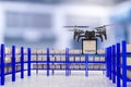 Drone technology engineering device industry flying in industrial logistic export import product home delivery service logistics