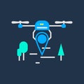 Drone technology icon. Royalty Free Stock Photo