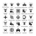 Drone Technology Icons Set