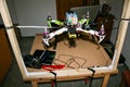 A drone test set designed for testing the electronics of medium size drones.