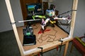 A drone test set designed for testing the electronics of medium size drones.