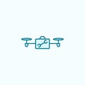 drone tools field outline icon