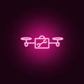 drone tools icon. Elements of Drones in neon style icons. Simple icon for websites, web design, mobile app, info graphics