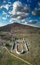 Drone top view The ancient Thracian city of Kabyle, Kabile or Cabyle in Bulgaria Royalty Free Stock Photo