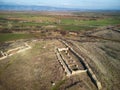 Drone top view The ancient Thracian city of Kabyle, Kabile or Cabyle in Bulgaria Royalty Free Stock Photo