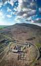 Drone top view The ancient Thracian city of Kabyle, Kabile or Cabyle in Bulgaria Royalty Free Stock Photo