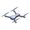 Drone tour icon isometric vector. Aerial video