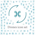 drone turn icon. drones icons universal set for web and mobile