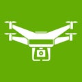 Drone video camera icon green