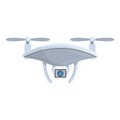 Drone video icon, cartoon style