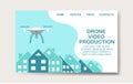 Drone video production landing page concept