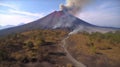 Drone Video of Volcan de Fuego Eruption in Guatemala