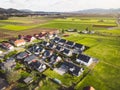 Residential area with new build houses in the country side of Slovenia
