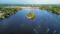 Drone view of the Alafia River in Riverview Florida Royalty Free Stock Photo