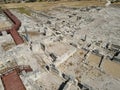 Drone view at the archaeological remains of Kourion on Cyprus