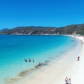 Aerial view of Arraial do Cabo beach, Rio de Janeiro, Brazil