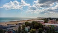 Drone view of the beach and sea in Zatoka, Ukraine Royalty Free Stock Photo