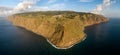 Drone view of beautiful coastline of Madeira island.