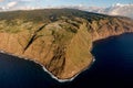Drone view of beautiful coastline of Madeira island.