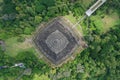 Drone view Borobudur temple, Magelang, Indonesia