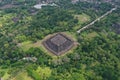 Drone view Borobudur temple, Magelang, Indonesia