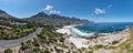 Drone view at Camps bay near Cape Town on South Africa Royalty Free Stock Photo