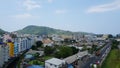 Drone view of the city of Patong, Phuket island. Royalty Free Stock Photo