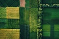 Drone view of crop rotation layout, emphasizing sustainable farming techniques... Royalty Free Stock Photo