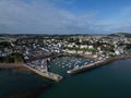 Paignton, Torbay, South Devon, England: DRONE VIEW: Paignton Harbour and the sea