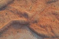 Drone view of Dry Desert in Dubai with Sand Ripples, High Dune Desert in United Arab Emirates Royalty Free Stock Photo