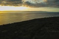 Drone view of early morning on istrian coast Royalty Free Stock Photo