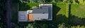 Drone view on elegant house, panorama