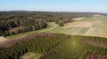 Drone view of the fields. Kosching, Germany Royalty Free Stock Photo