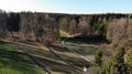 Drone view of the fields. Kosching Germany Royalty Free Stock Photo