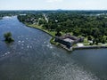 Drone view of Fort Chambly Royalty Free Stock Photo