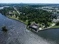 Drone view of Fort Chambly Royalty Free Stock Photo