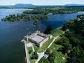 Drone view of Fort Chambly Royalty Free Stock Photo