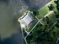 Drone view of Fort Chambly Royalty Free Stock Photo