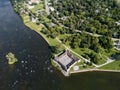 Drone view of Fort Chambly Royalty Free Stock Photo