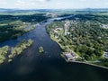 Drone view of Fort Chambly Royalty Free Stock Photo