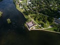Drone view of Fort Chambly Royalty Free Stock Photo