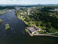 Drone view of Fort Chambly Royalty Free Stock Photo