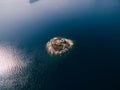 Drone view of fortress Mamula on the island. Kotor Bay