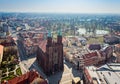 Drone view on Legnica and Church of the Virgin Mary in Legnica. Legnica