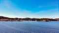 Drone View Looking Towards The Lake Arrowhead Village Royalty Free Stock Photo