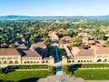 Drone view of Main Quad of Stanford University Royalty Free Stock Photo