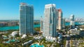 Drone view Of Miami Beach, aerial view