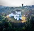 Aerial View of Our Lady of The Rosary church in Goa India