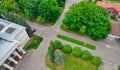 Drone view over National Expocenter in Kyiv, Ukraiine