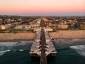 Drone view of Pacific beach in San Diego Royalty Free Stock Photo